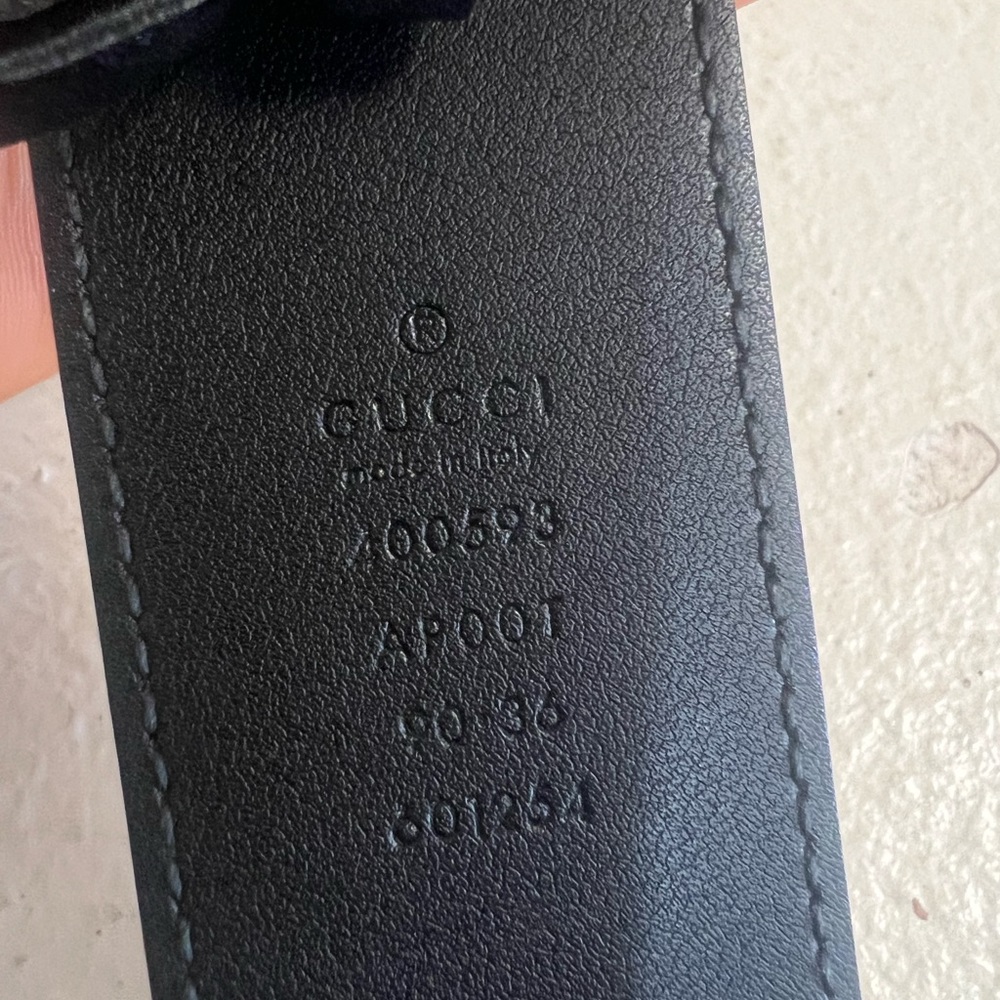 GUCCI GG Marmont belt 400593 notation size 70 leather black‎ gold metal f… - Picture 4 of 10